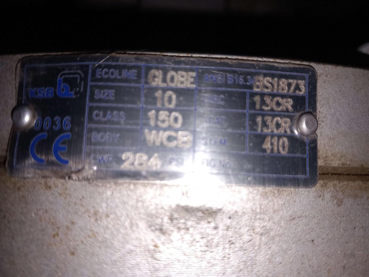 Used Valvula manual Amir.Ksb WCB DN-250