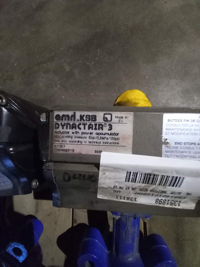 Used Valvulas Borboleta Pneumática Amir.Ksb DN-65