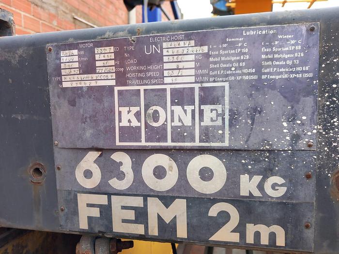 Used Ponte Rolante KONE de 6,3 ton 17m