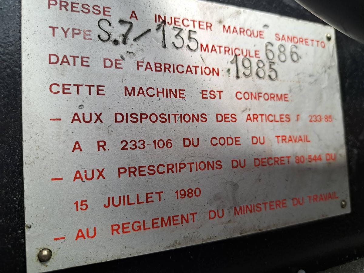 Used 1985 SANDRETTO EUROMAP 515-135 Serie 135