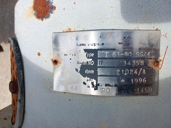 Used 1996 Motor & pump Egger  T61-80 SG-4