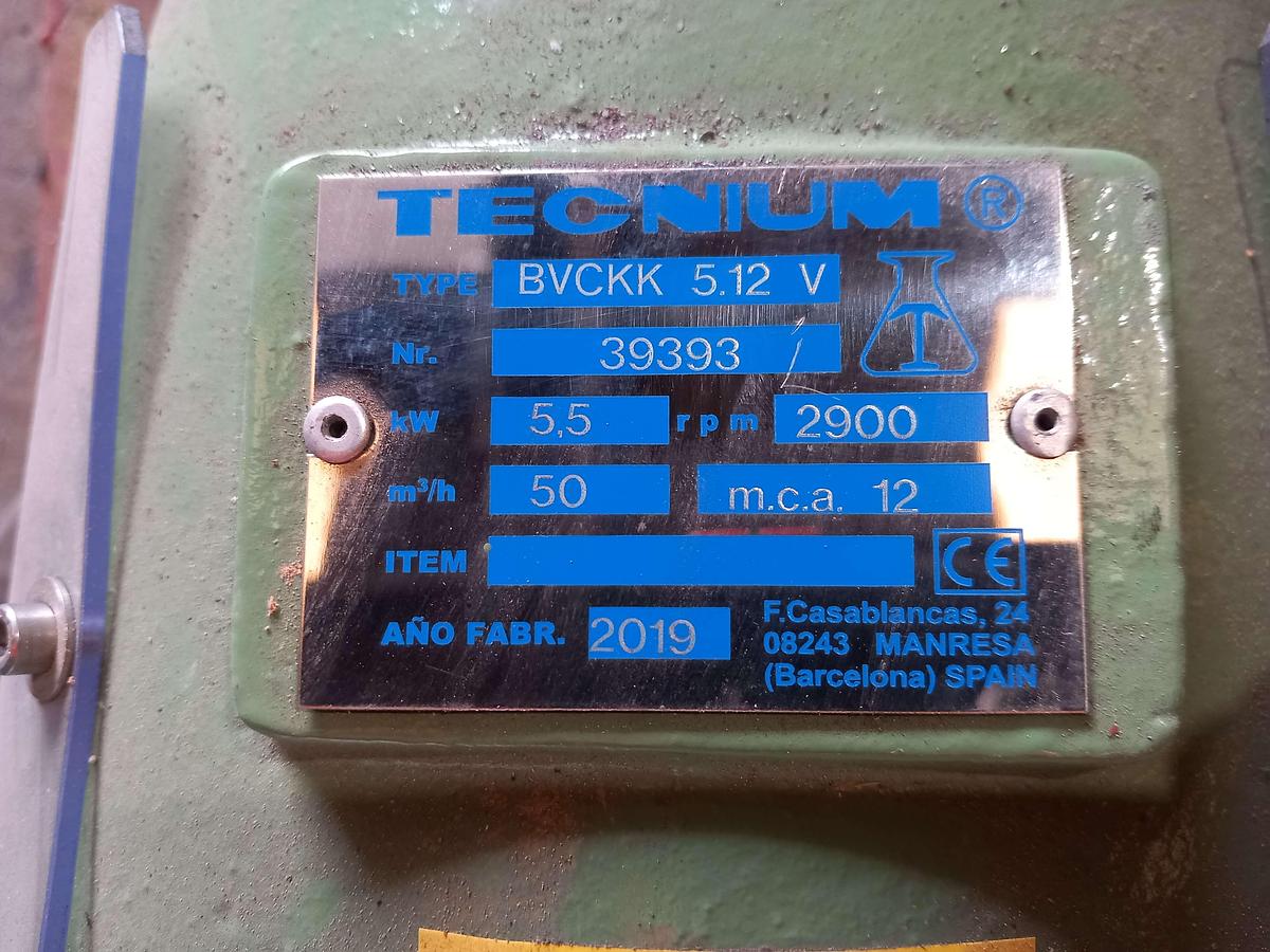 Used Pump Tecnium BVCKK 5.12 V