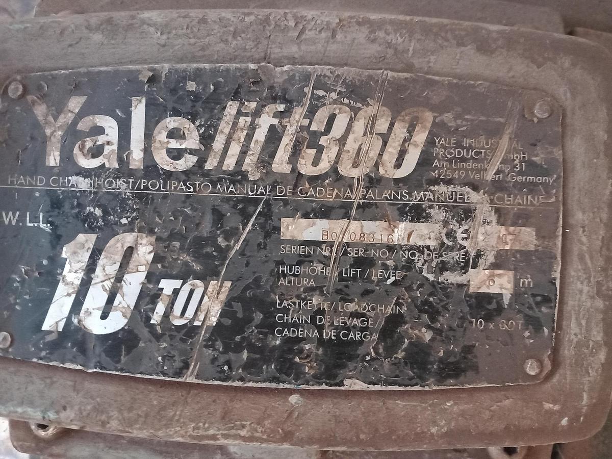 Used Guincho manual Yalelift de 10Tn