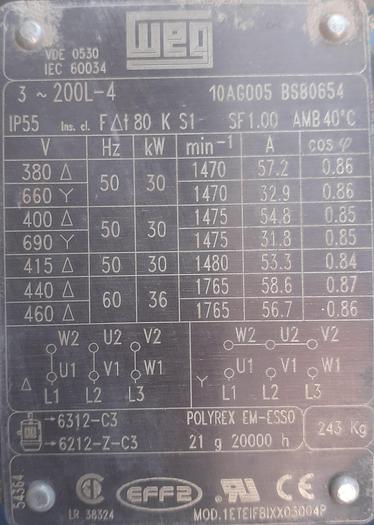 Usado Ventilador de inox LLORVESA de 30Kw