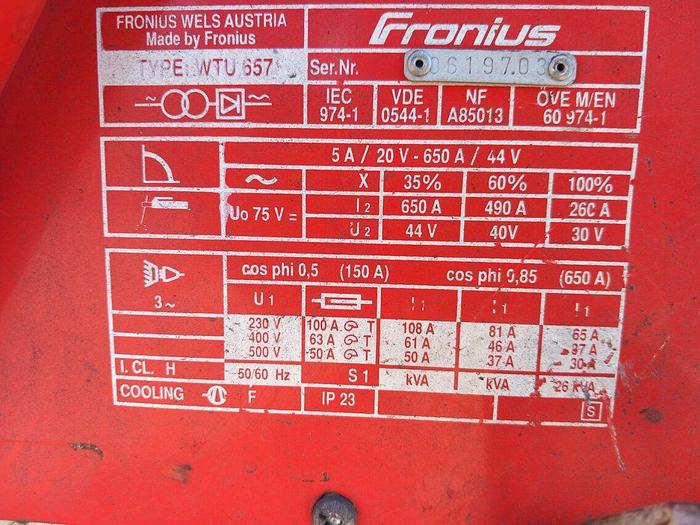Usado Máquina de soldar FRONIUS WTV 657