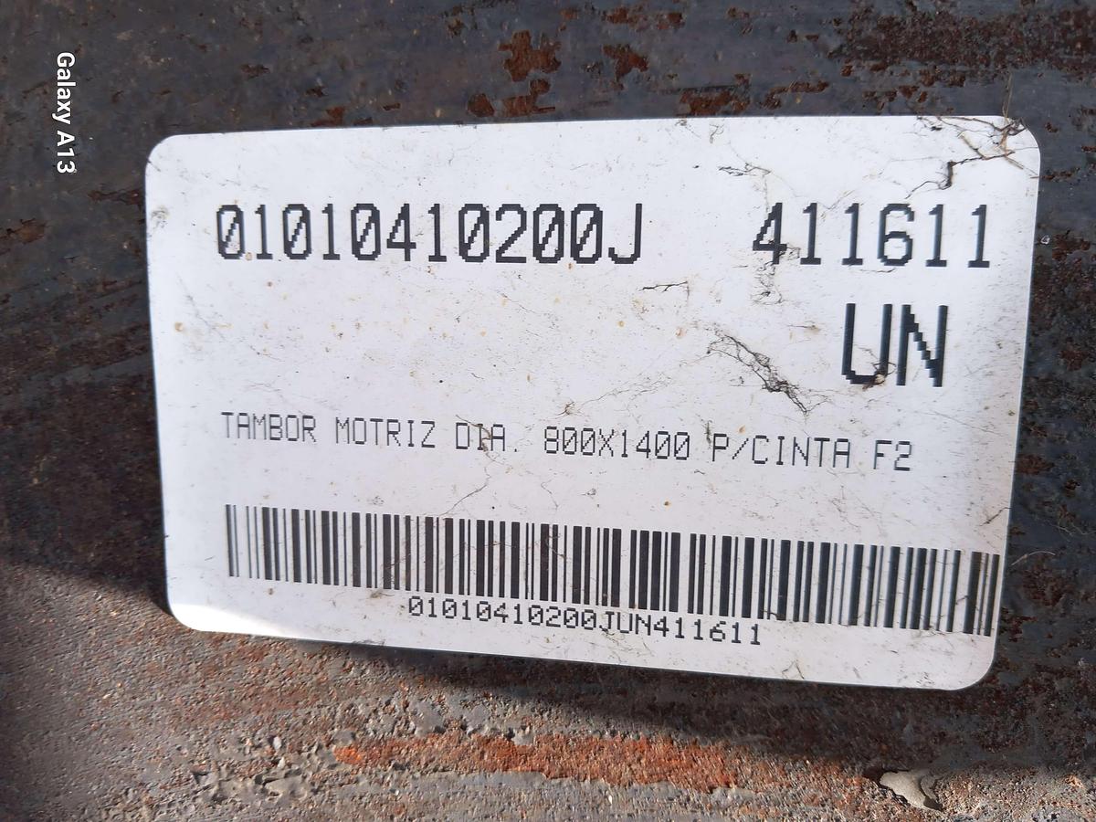 Used Tambor de acionamento emborrachado nervurado 800 x 1400