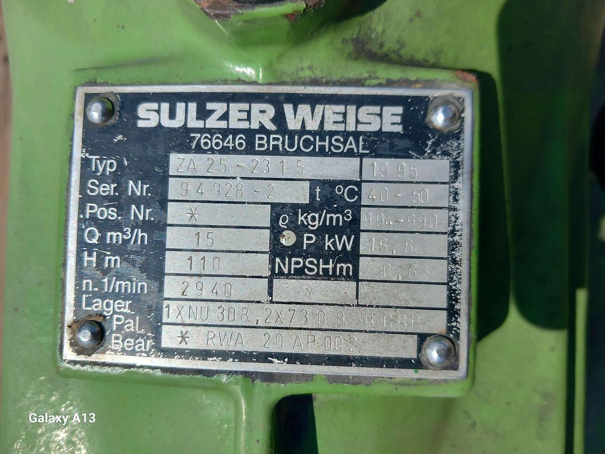 Used Motor com bomba Sulzer Weise ZA25-2315