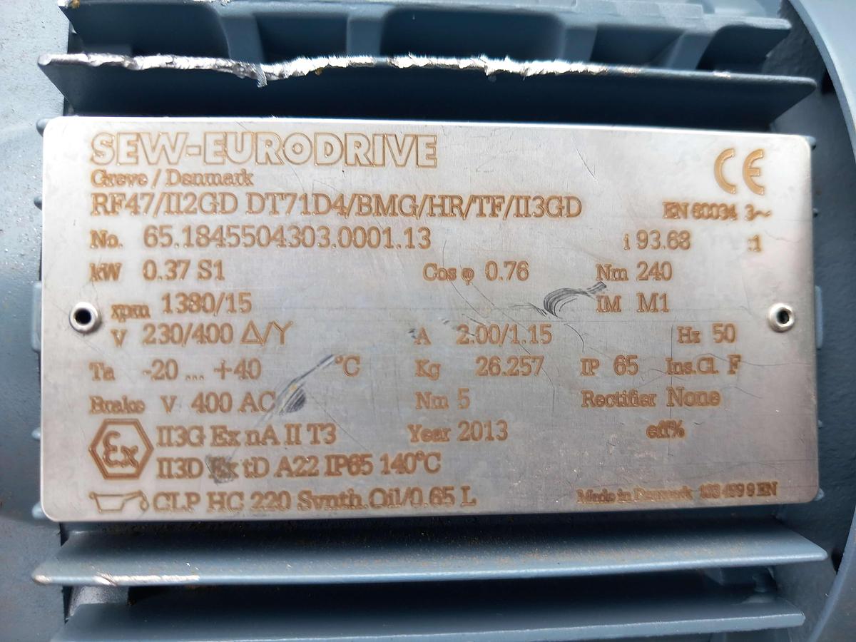 Used Motor com caixa redutora Sew-Eurodrive 1 CV