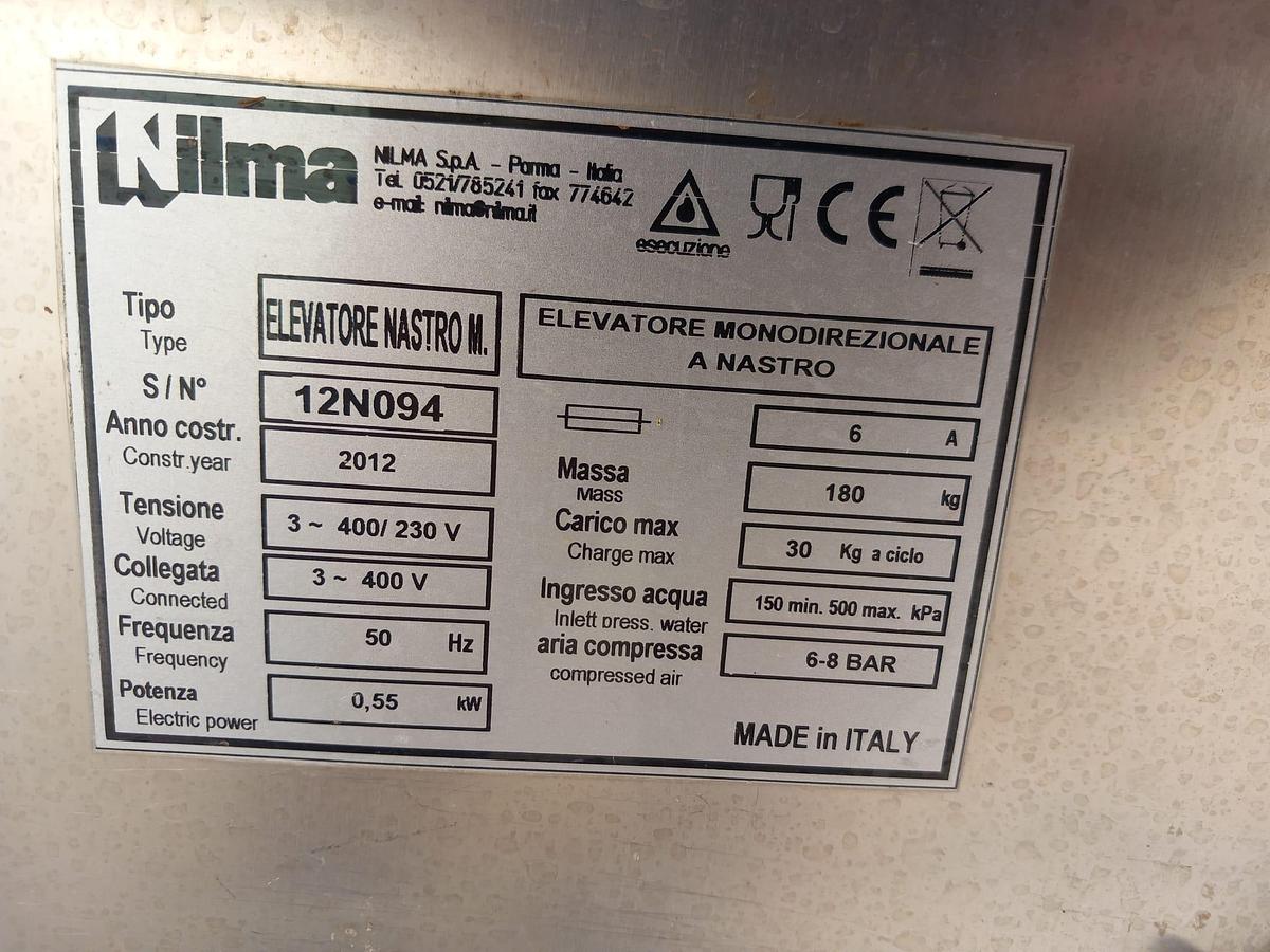 Used Tapete transportador inox Nilma 