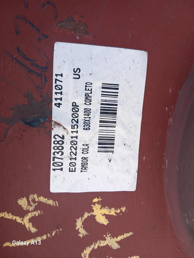 Used Tambor de acionamento liso  630 x 1400