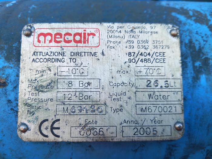 Used Filtro de mangas Mecair M670021