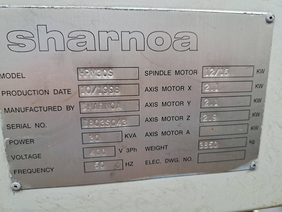 Used Centro de maquinação SHARNOA HPM30S