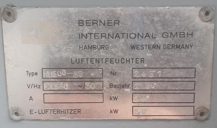 Usado Extrator de fumo / Ventilador com filtro BERNER