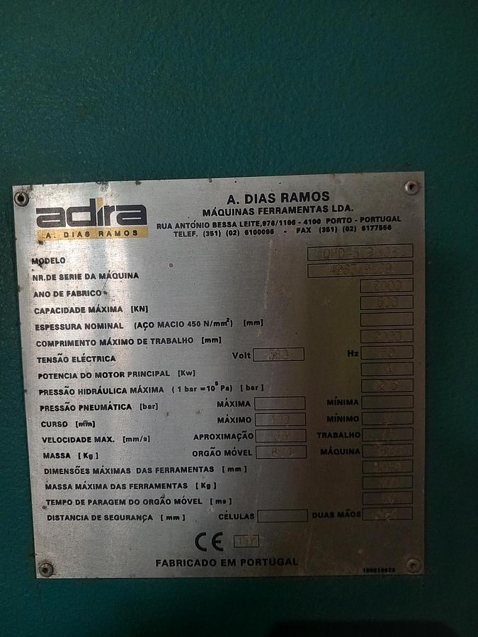 Used Quinadeira ADIRA 50 ton, modelo QHD-5020-CB