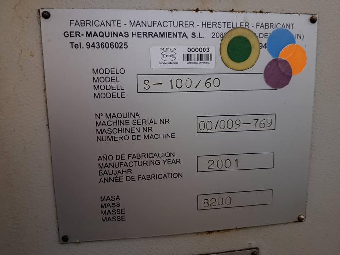 Used Retificadora GER S-100/60