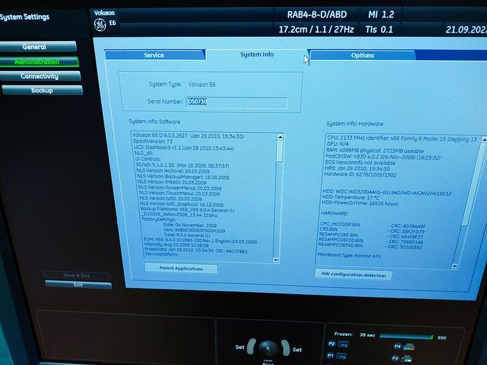 Gebraucht GE Voluson E6 Ultraschallgerät inkl. 3 Sonden Ultrasound