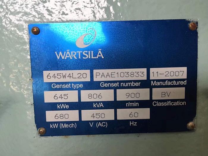 Wartsila W4L20 – 3 x Brand New sets available.