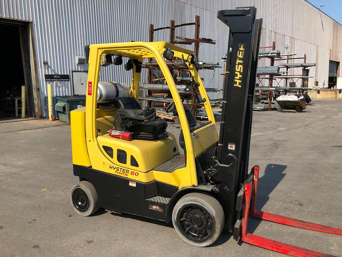Used 8,000 POUND HYSTER MODEL S80FTBCS MFG. 2014 3,900 HOURS