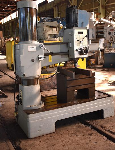 Used 4'12" WILTON "1248" RADIAL ARM DRILL w/PLAIN BOX TABLE