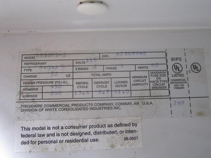 Used Lab, Refrig, Freezer, Kelvinator, 27.3 Cf, R404 #S739233