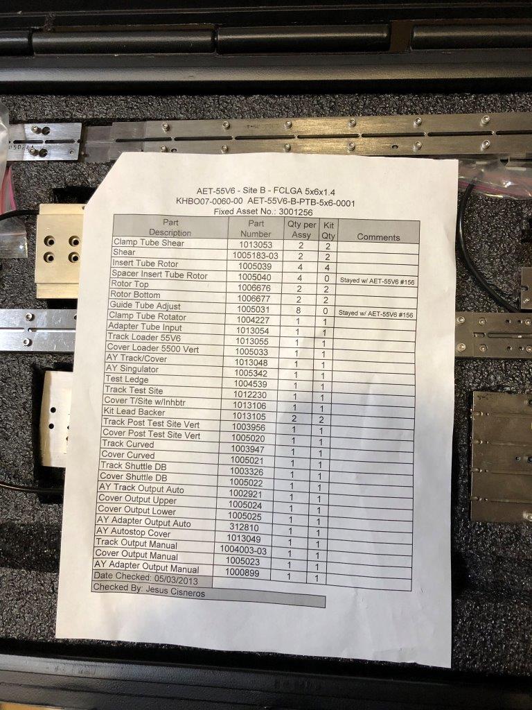 Used AETRIUM AET 55V6 B-FPB - FCLGA 5x6 -0001 Test Handler Change Kit