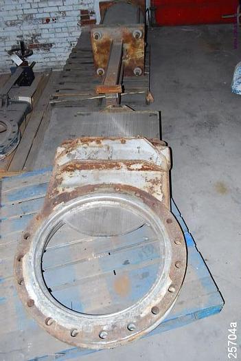 Used Dezurik  Air Operated Knife Gate Valve, 24", Mild Steel Body, Stainless Steel Wetted Parts #25704