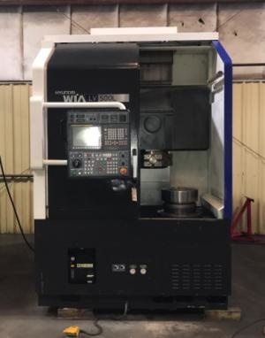 15" HYUNDAI WIA LV500L CNC Vertical Turret Lathe, Fanuc 32i A CNC, 2012