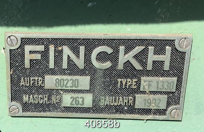 Refurbished Finckh EF 1330 Cylinder Thickener #40658