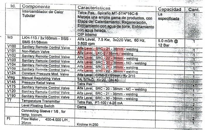 Usado 2005 TetraPak TA Base Drink