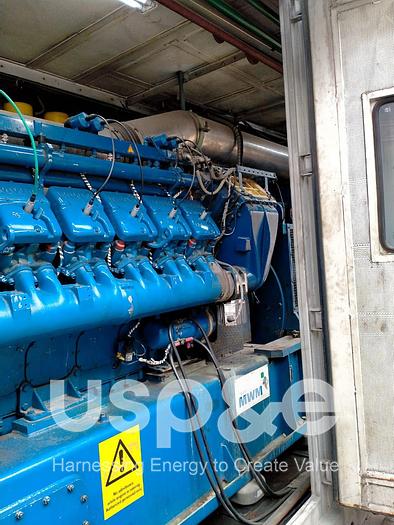 Used 2 MW 2011 Used MWM TCG2020V20 Natural Gas Generator