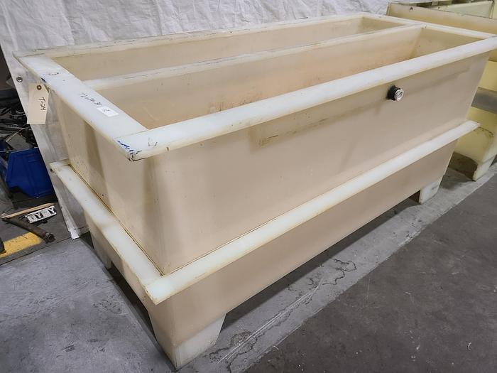 Used Polypro Tank Counter Flow Rinse side and bottom support 72" x 30" x 30"