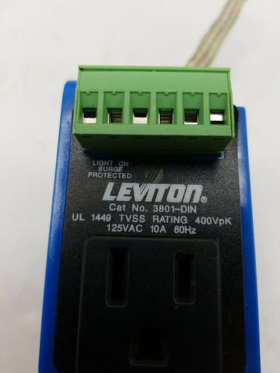 Used LEVITON TERMINAL BLOCK CAT NO: 3801-DIN