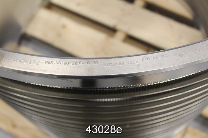 Unused Voith MSM 08/08 Stainless Steel Pressure Screen Basket, with .18mm (.007") Slots #43028