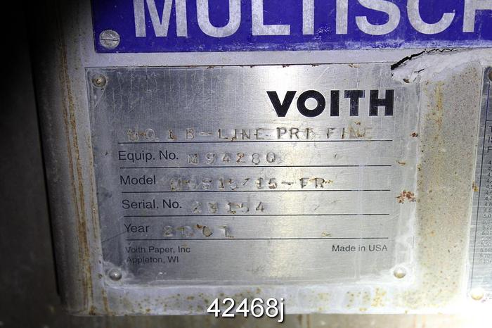 Used Voith MSS 15/15-FR Pressure Screen, Stai #42468