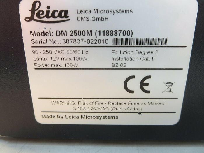 Used Leica Microsystems, DM2500M, Microscope,Missing Objectives,For Parts &/Or Repair