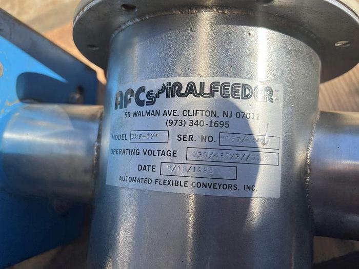 Used Conveyor, Flexible Screw, 3" x 10.5', S/st, AFC Spiralfeeder #S744890