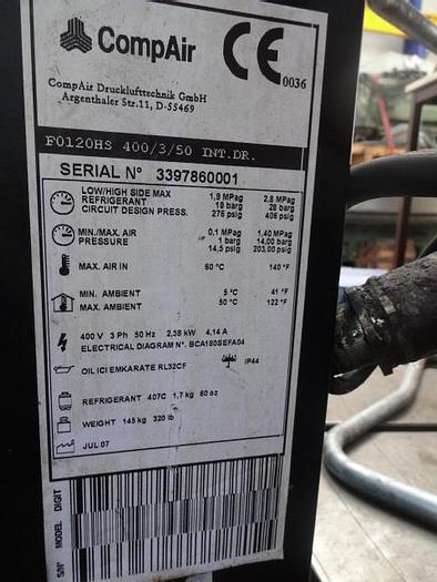 Utilisé Sécheur refroidisseur CompAir F120 HS