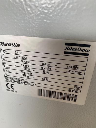 Used 15 HP Atlas Copco