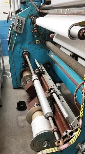 Used 64" WIDE DUSENBERY 815 DUPLEX SLITTER REWINDER CANTILEVERED