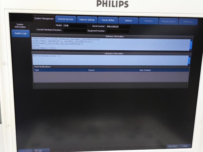 Gebraucht Philips CX30 tragbare Ultraschallgerät inkl. Kardio Sonde, EKG Kabel