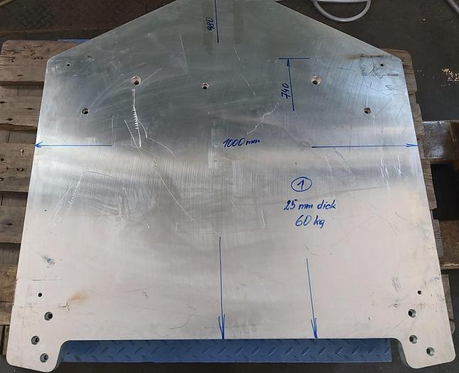 Gebraucht Aluminiumplatten, Konstruktionsalu, Preis -65%, gemäß Fotos, gebraucht