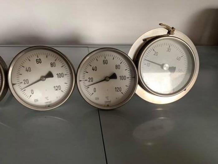 HAENNI - 100 mm Bimetal Thermometer BACK MOUNT 0°-