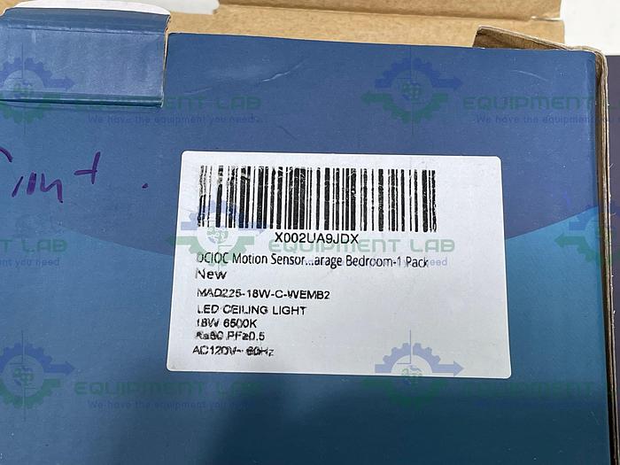 Lot of 2-Ocioc 8.9" Motion Sensor Ceiling Light 18W Ultra Thin 6500K Flush Mount