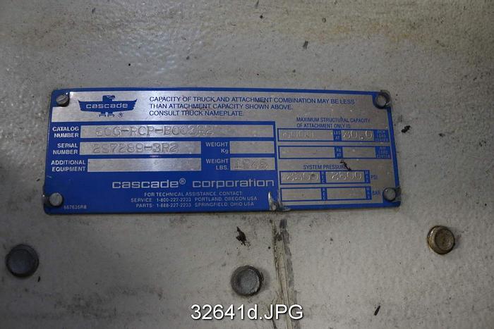 Used Cascade 60G-RC-B003 Roll Clamp #32641