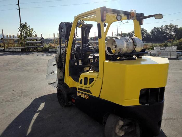 Used 12,000 HYSTER S120FTPRS ROLL CLAMP TRUCK WITH CASCADES 60&quo...