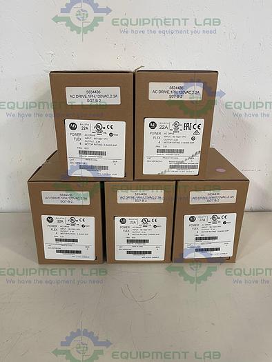 Allen Bradley 22A-V2P3N104 PowerFlex AC Drive 1HP,120VAC, 2.3A, 0.4kW/0.5HP