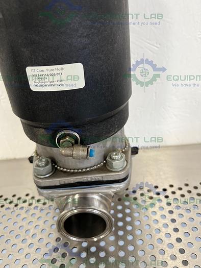 Used ITT Pure-Flo  AP2009  Stainless Steel Diaphragm Valve w/ 2" Sanitary Fitting