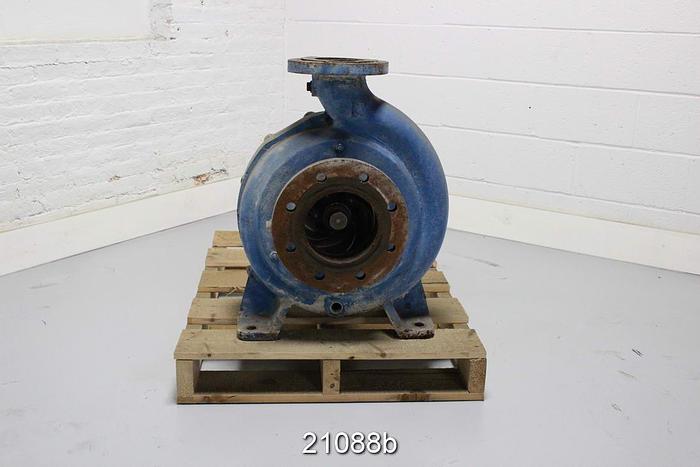 Used Goulds 3180 Pump, 4X6X14, Ductile Iron Casing, Stainless Steel  5-Vane 13.5" (343Mm) Impeller, Stainless Steel Suction Sideplate, 3180S Power End, Packing #21088