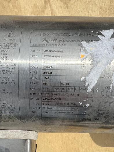 Unused Tank, 500 Gallon, S/st, Agit, Admix Rotomixx, 1 HP #S744587