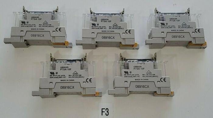 Used *PREOWNED* Lot Of 5 Omron 06X16E Relay 250VAC With P7SA-10F Socket + Warranty!